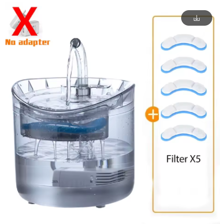 Automatic Cat Water Fountain – 2L Transparent Dispenser with Filter & Silent Pump