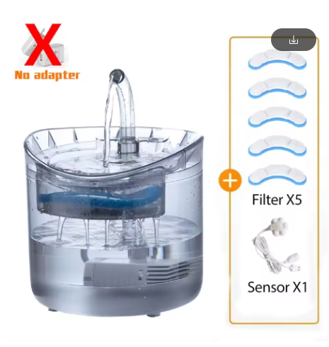 Automatic Cat Water Fountain – 2L Transparent Dispenser with Filter & Silent Pump