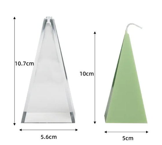 Acrylic Candle Mold "Pyramid Four-sided"