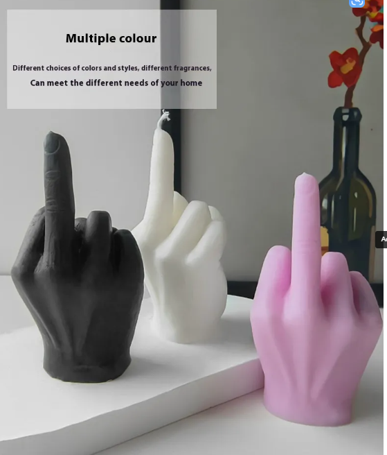 Middle Finger Scented Candle – Handmade, Personalized