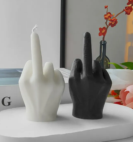 Middle Finger Scented Candle – Handmade, Personalized