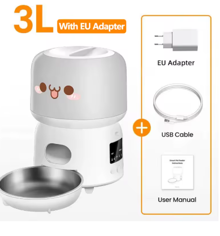 ROJECO Smart Pet Feeder 3L – Automatic WiFi Feeder for Cats and Dogs