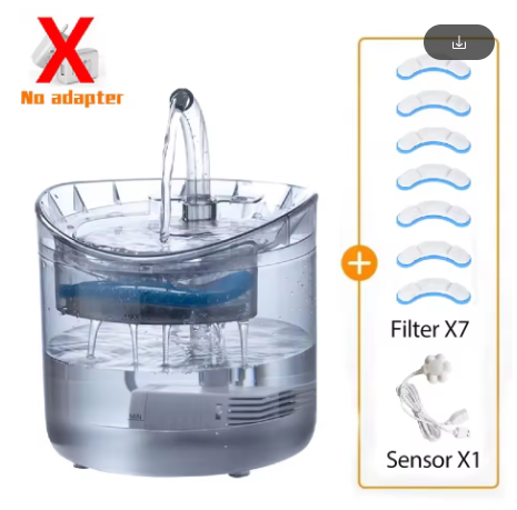 Automatic Cat Water Fountain – 2L Transparent Dispenser with Filter & Silent Pump