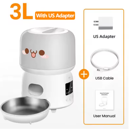 ROJECO Smart Pet Feeder 3L – Automatic WiFi Feeder for Cats and Dogs
