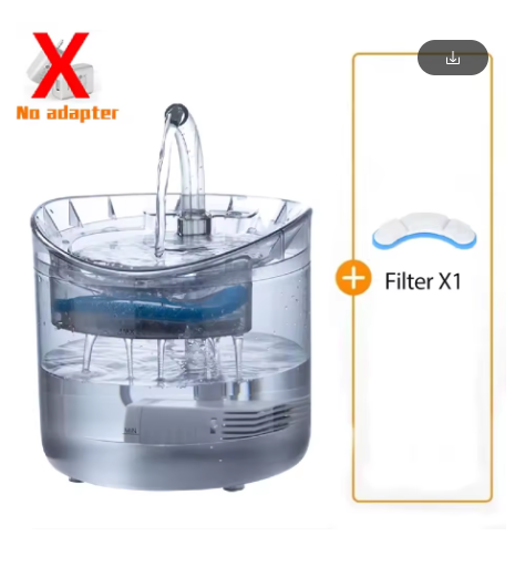 Automatic Cat Water Fountain – 2L Transparent Dispenser with Filter & Silent Pump