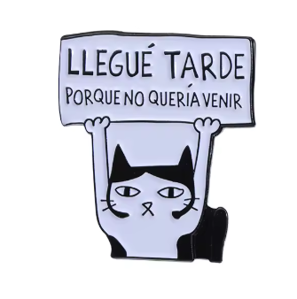 Enamel Badge "I AM A PROGRAMMER" - Computer Cat