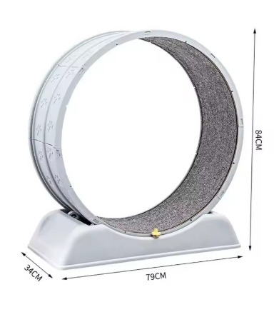 Cat Treadmill Wheel – Silent Exercise Toy with Anti-Pinch Design & Climbing Frame