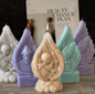 Silicone Candle Mold "Angel Wings and Jesus Prayer"