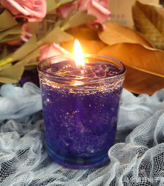 Wishing Ceremony Candle – Prayer Glass Crystal with Three Eight-pointed Stars