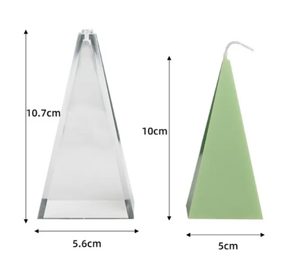 Acrylic Candle Mold "Pyramid Four-sided"