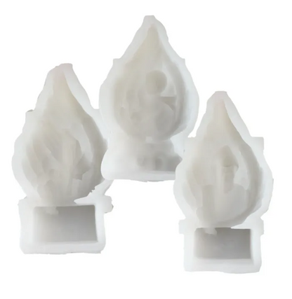 Silicone Candle Mold "Angel Wings and Jesus Prayer"