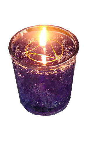 Wishing Ceremony Candle – Prayer Glass Crystal with Three Eight-pointed Stars