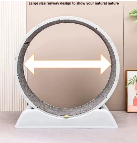 Cat Treadmill Wheel – Silent Exercise Toy with Anti-Pinch Design & Climbing Frame