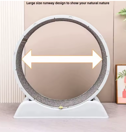 Cat Treadmill Wheel – Silent Exercise Toy with Anti-Pinch Design & Climbing Frame