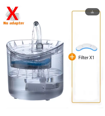 Automatic Cat Water Fountain – 2L Transparent Dispenser with Filter & Silent Pump